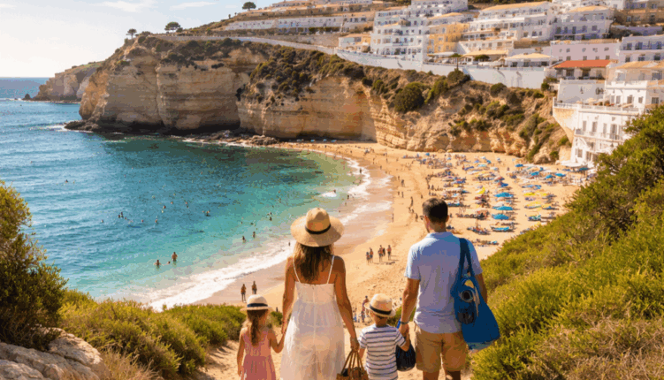 Algarve holidays 2026 beach family Carvoeiro Portugal